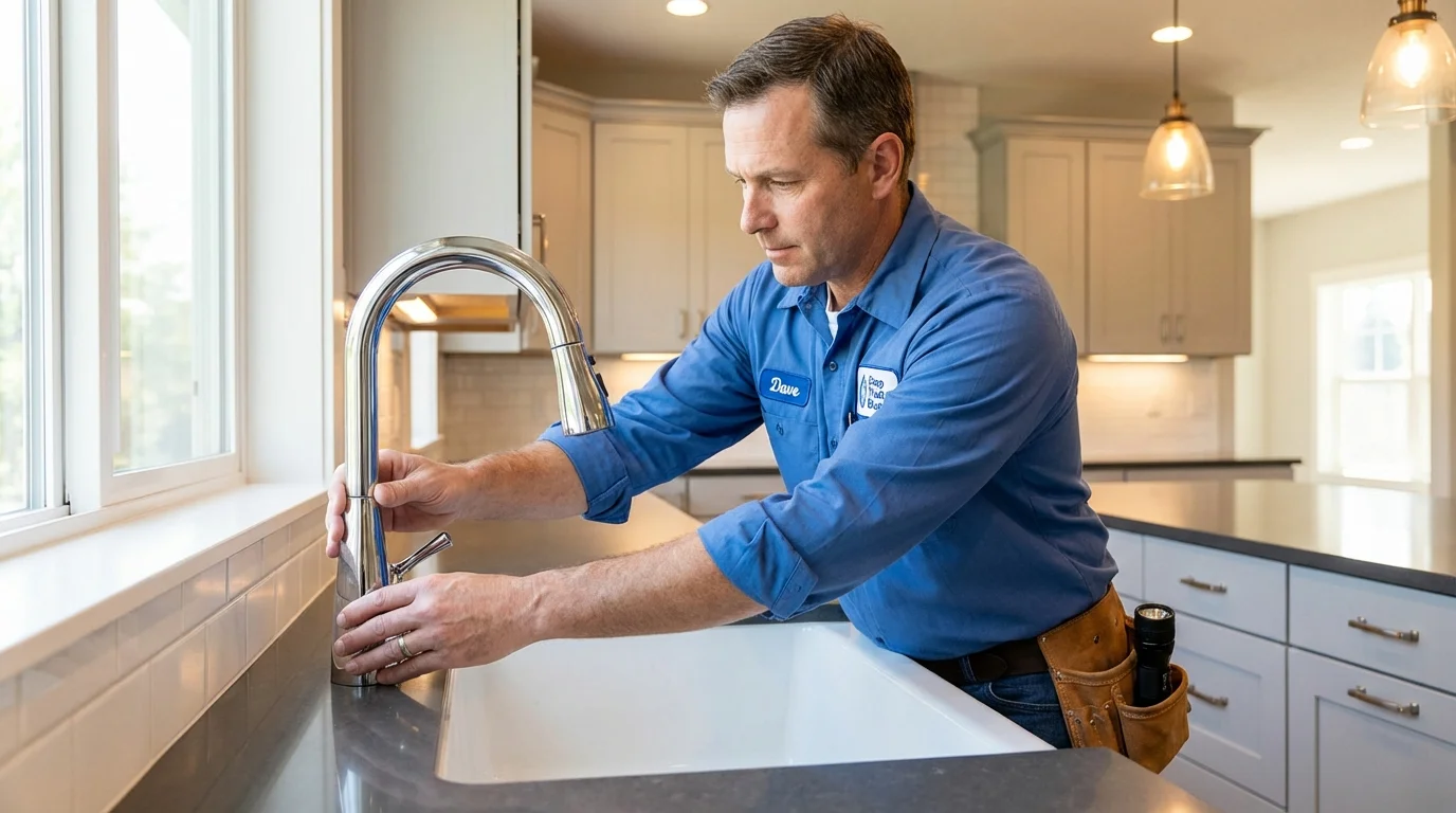 Kitchen faucet installation by Johns Plumbing LLC in Golconda