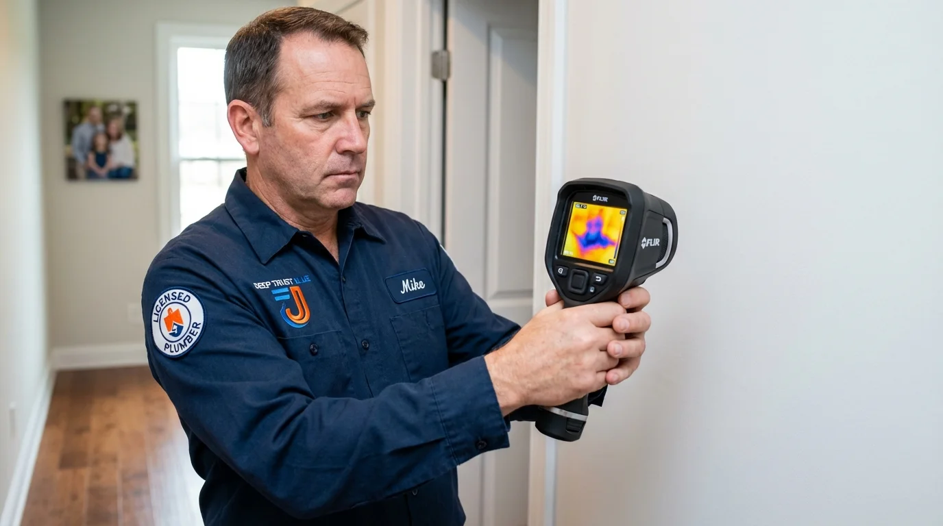 Thermal imaging leak detection by Johns Plumbing LLC in Golconda